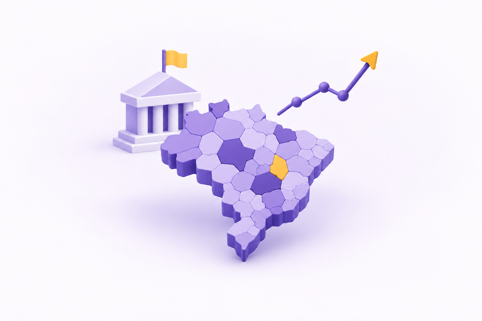 Ilustração de Mapa de Indicadores Municipais